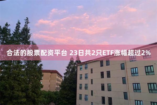 合法的股票配资平台 23日共2只ETF涨幅超过2%