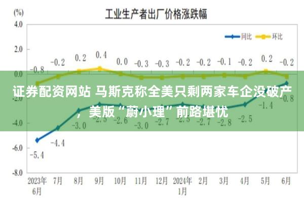 证券配资网站 马斯克称全美只剩两家车企没破产，美版“蔚小理”前路堪忧