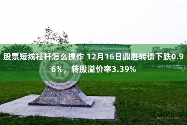 股票短线杠杆怎么操作 12月16日鼎胜转债下跌0.96%，转股溢价率3.39%