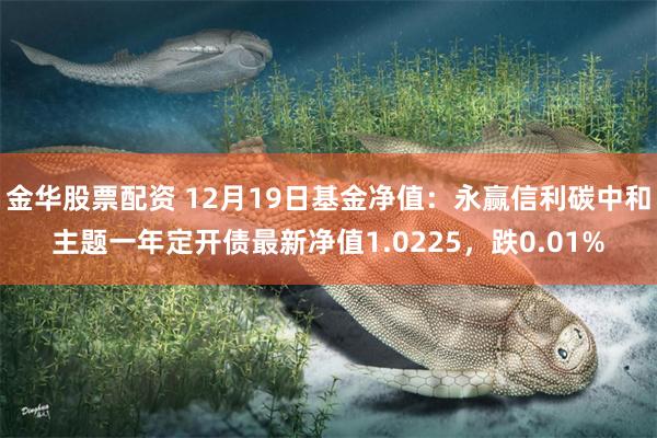 金华股票配资 12月19日基金净值：永赢信利碳中和主题一年定开债最新净值1.0225，跌0.01%